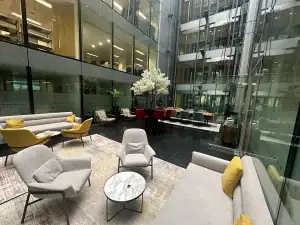 The coworking space at Virtual HQ's Cheapside virtual office, a coveted address for London startups